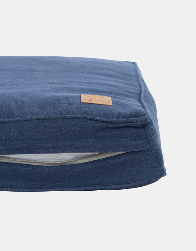 Mog & Bone - Classic Cushion Dog Bed - Blue Denim