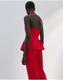 M.N.G - Peplum Top With Halter Neck