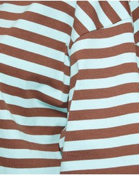 Dazie - Nostalgia Stripe Oversized Boyfriend Tee