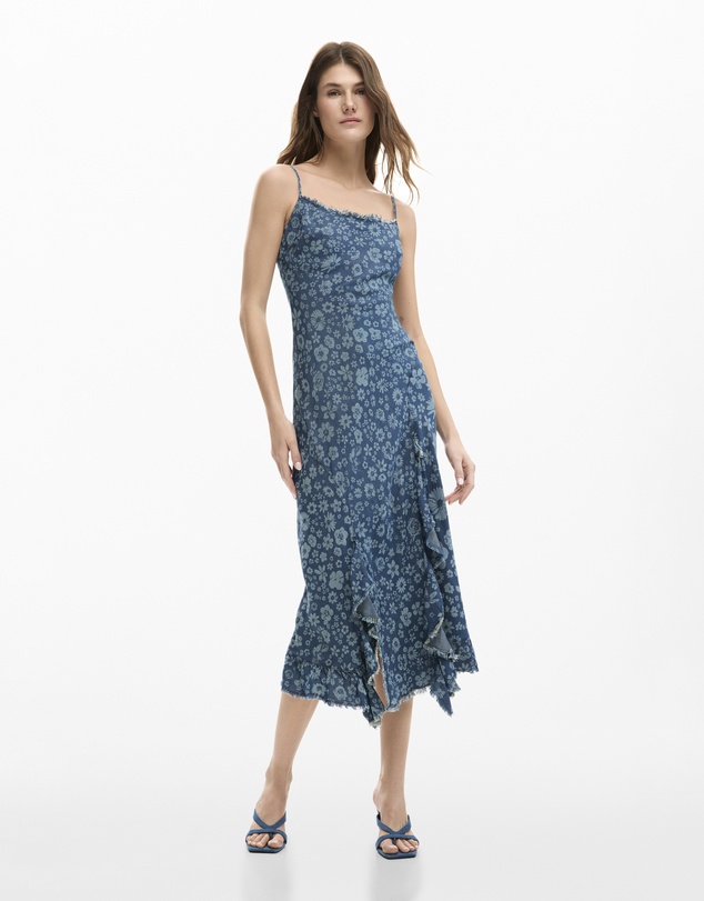 Desigual - Denim ruffle dress