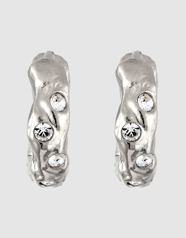Elli Jewelry - Earrings Hoops Crystal 925 Sterling Silver