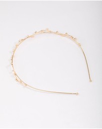 Lovisa - Gold Cubic Zirconia Dainty Vine Headband