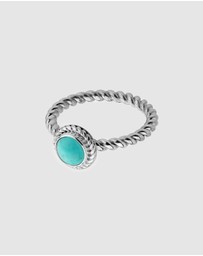 Elli Jewelry - Ring Howlite Birthstone December 925 Sterling Silver