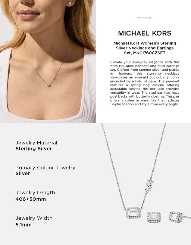 Michael Kors - Premium Silver Tone Jewellery Set