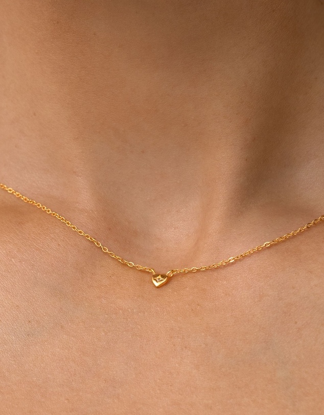SAINT VALENTINE - Mini Heart Necklace - Gold