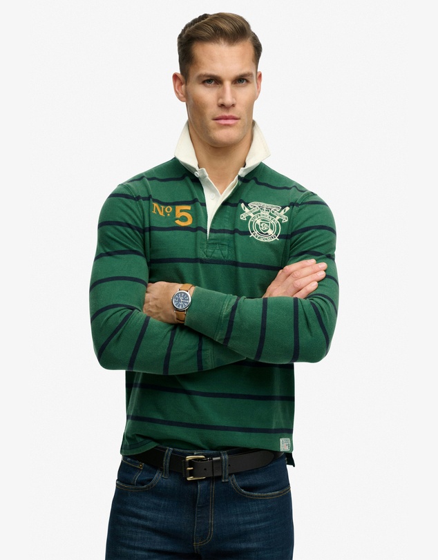 Superdry - Double Emblem Stripe Rugby