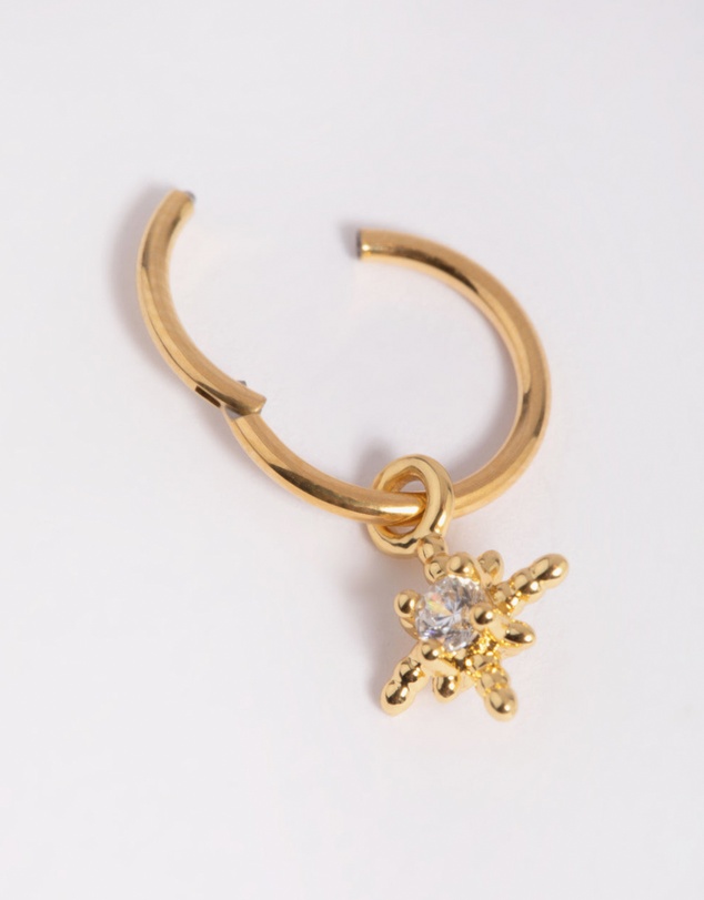 Lovisa - Gold Plated Titanium Crystal Star Clicker