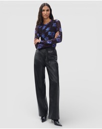 rag & bone - Yana Printed Mesh Long Sleeve Tee