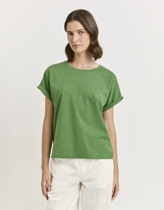Toorallie - Roll Sleeve Organic Cotton Tee