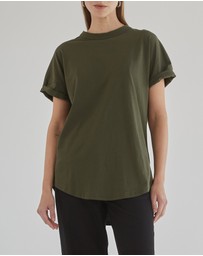 DRICOPER DENIM - Slouchy Forest Green Tee