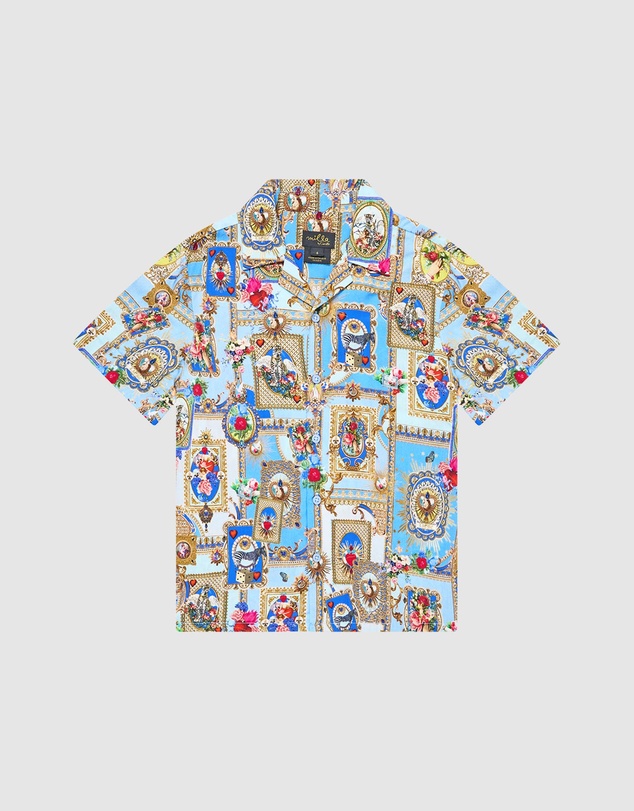 Camilla - Short Sleeve Camp Collared Shirt - Kids