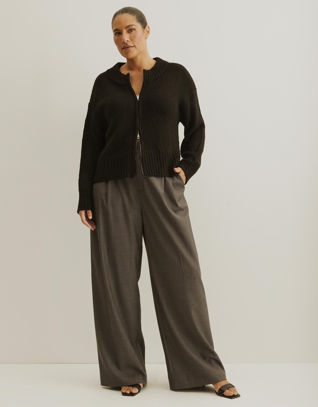 Atmos&Here Curvy - Zip Through Cardigan