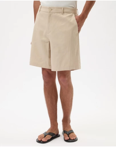 AERE - Bermuda Linen Blend Shorts