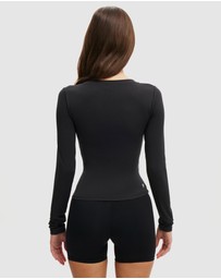 Cotton On Body Active - Ultra Soft Plunge Front LS Top