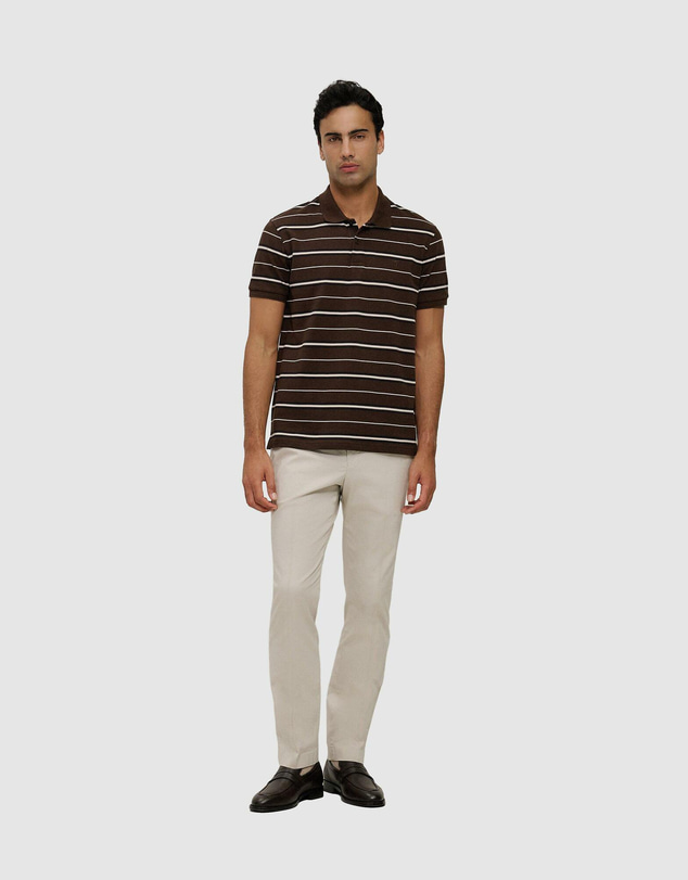 Trenery - Australian Cotton Pique Stripe Polo