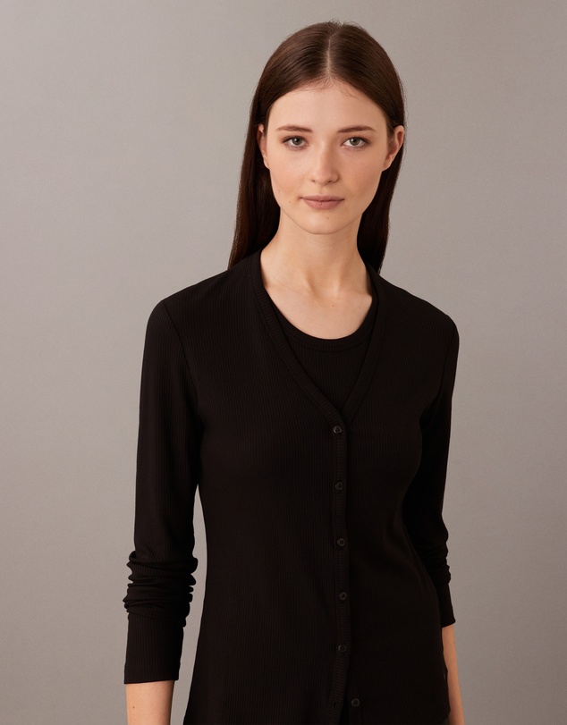 Calvin Klein - Modal Ribbed Cardigan