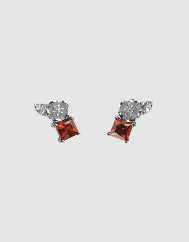 Karen Walker - Rock Garden Studs with Garnet