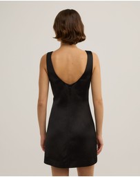 Witchery - Scoop Neck Satin Mini Dress