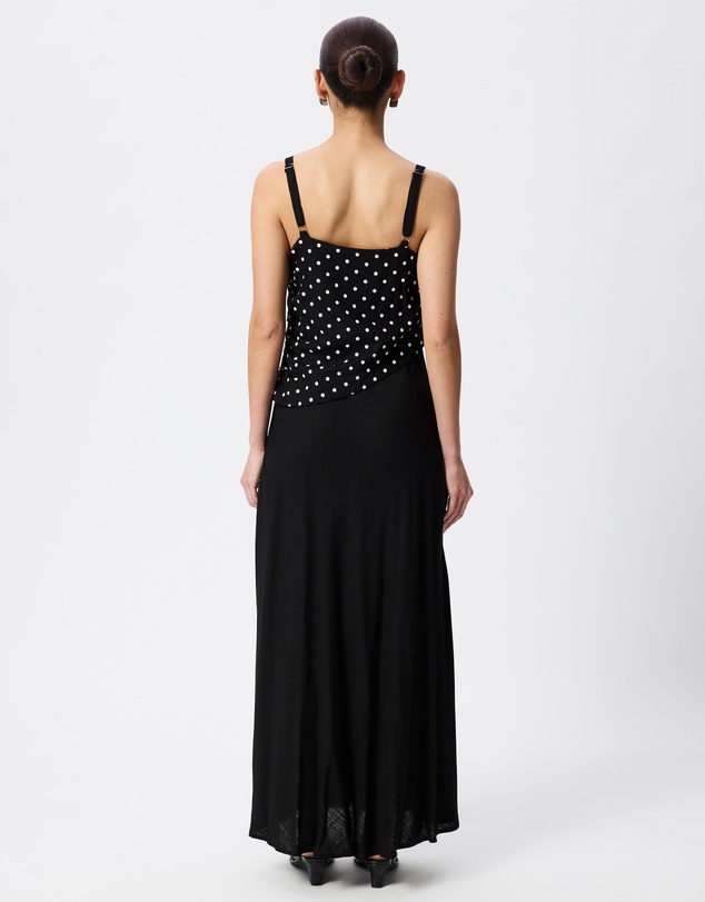 Tussah - Danielle Polka Dot Scarf Bodice Maxi Dress