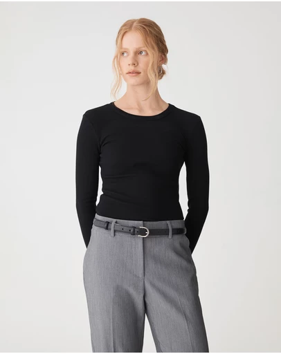 Forcast - Devon Long Sleeve Rib Tee
