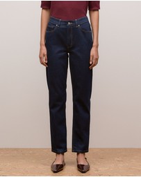 Trenery - Mid Rise Straight Leg Jean in Dark Indigo