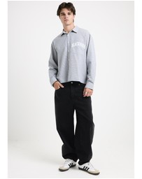 Black Noise White Rain - Heaton Long Sleeve Shirt