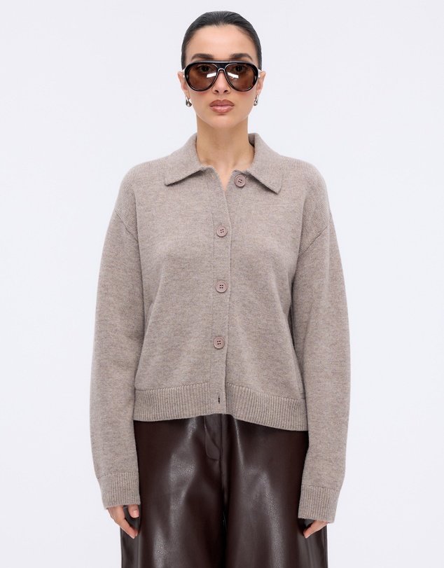 Minima Esenciales - Zoe Merino Wool Cashmere Blend Cardigan