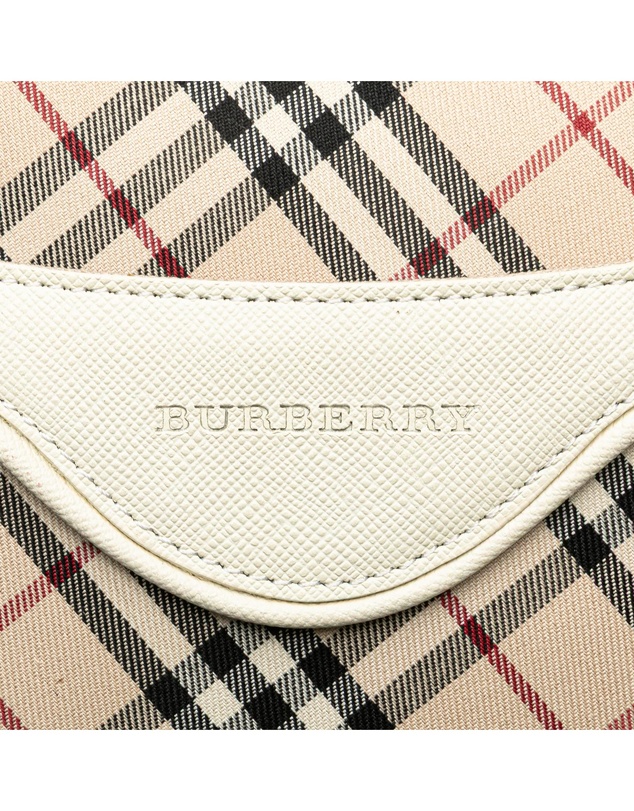 Pre-Loved by Azura Reborn - Pre-Loved burberry Plaid Patterned Crossbody Bag with Adjustable Strap and Top Zip Closure