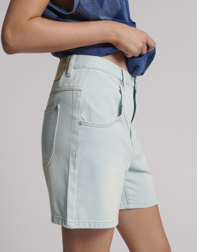 ONE TEASPOON - Kinks Mid Waist Long Length Denim Shorts - Le Surf