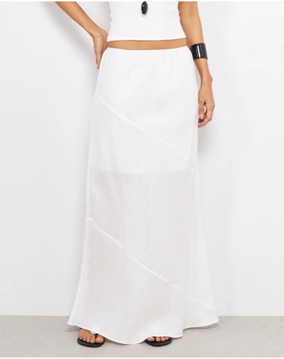 AERE - Zella Linen Maxi Skirt