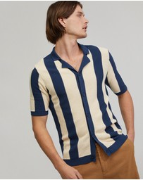 Oxford - Marty Knitted Stripe Shirt