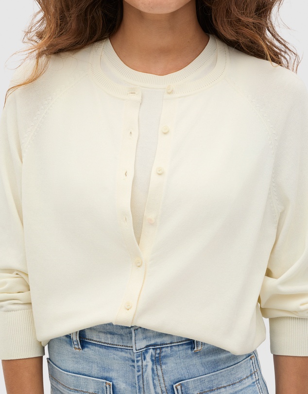 Seed Heritage - Cotton Blend Raglan Cardigan