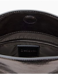 Desigual - Medium metallic flap bag with 3D logo