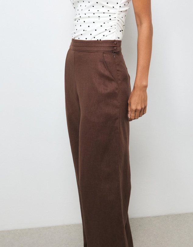 Revibe - Repaired AERE Wren Linen Pants - AU 8