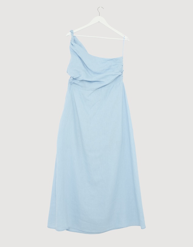 Revibe - Repaired AERE Lettie One Shoulder Maxi Dress - AU 18