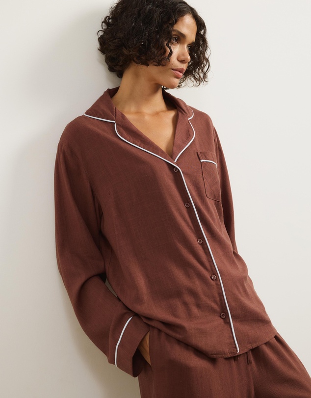 Atmos&Here - Ava Linen Blend Long PJ Set
