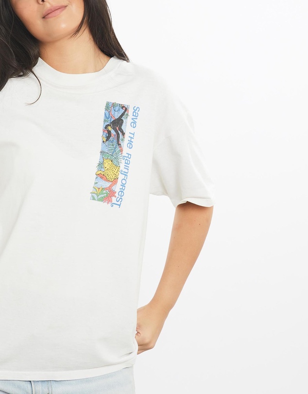 Vintage by The Real Deal - Pre Loved - Vintage 90s Save The Rainforest Wildlife Tee