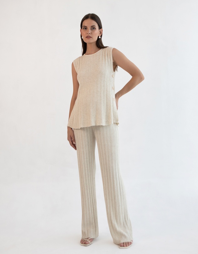 Soon Maternity - Collette Linen Knit Feeding Tank