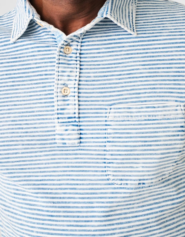 Faherty - Ss Indigo Organic Cotton Polo