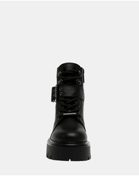 Steve Madden - Off-Road Black Leather Boots