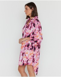 ALEXANDRA - Ollie Dress Pink Textured Print