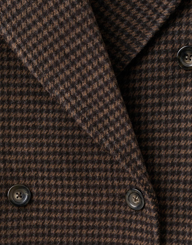 M.N.G - Wool-Blend Micro-Houndstooth Coat