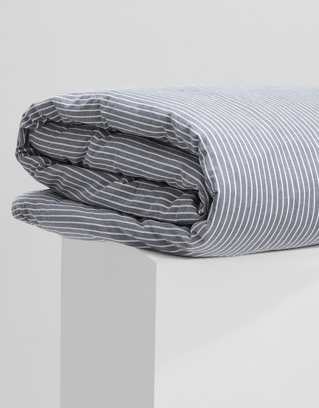 Sheet Society - Leo Washed Cotton Stripe Quilt Cover Set