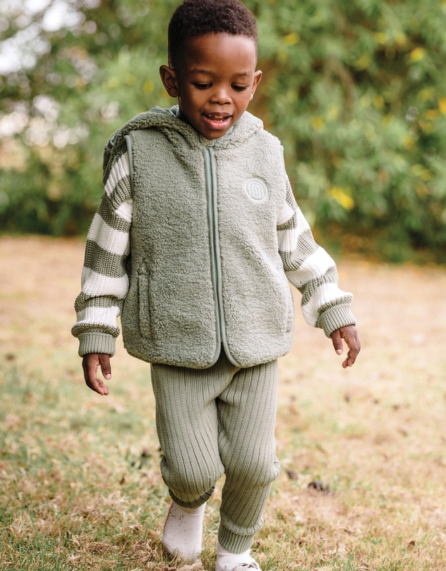 Kynd Baby - Organic Chunky Rib Knit Pant in Olive
