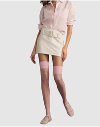 High Heel Jungle - Lucy Sheer Thigh Socks-Pink