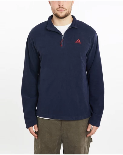 Vintage by The Real Deal - Pre Loved - Vintage 90s Adidas Quarter Zip Fleece Sweatshirt