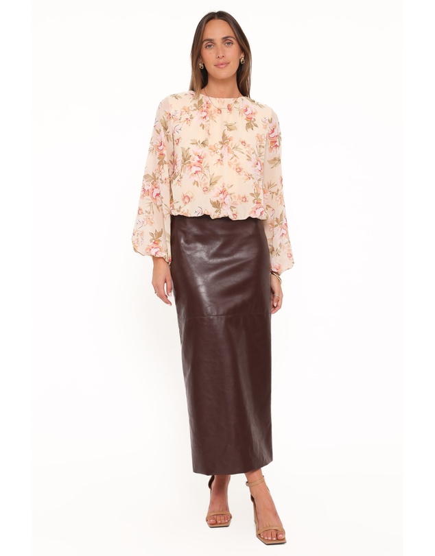Petal & Pup - Dallas Long Sleeve Top - Cream Floral