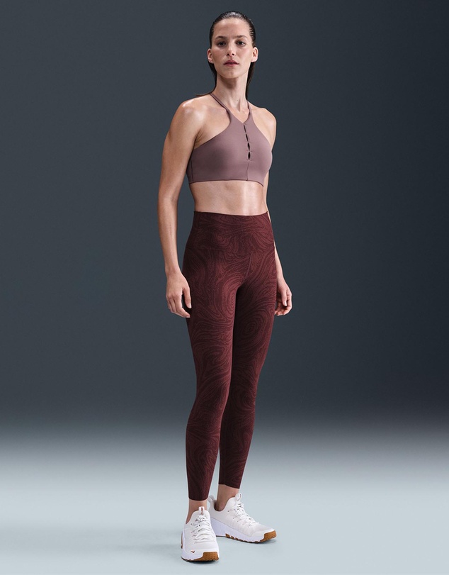 Nike - Zenvy Gentle-Support High-Waisted 7/8 Printed Leggings
