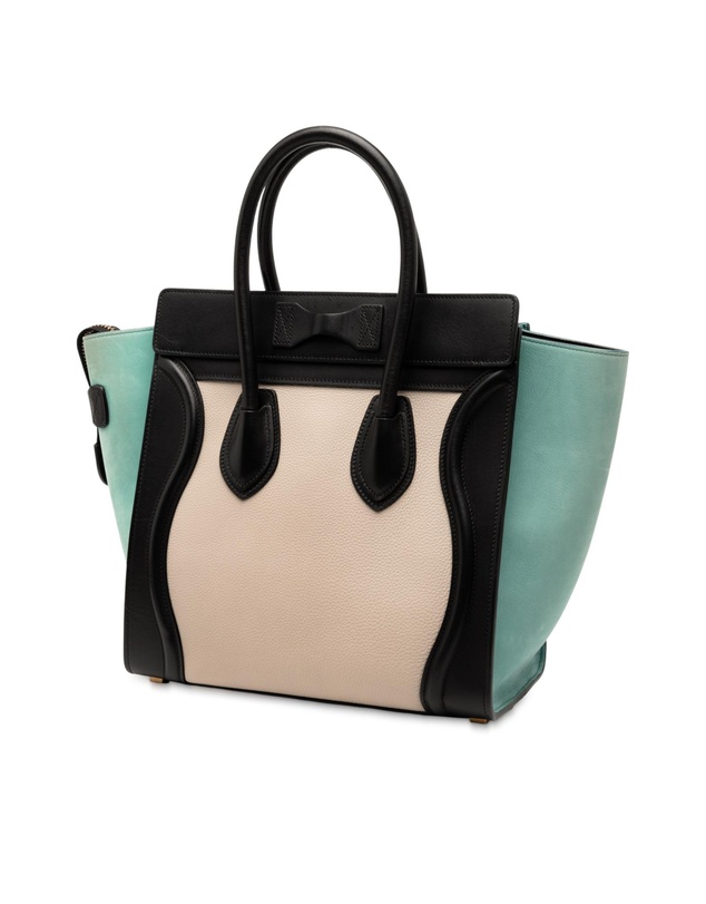 Pre-Loved by Azura Reborn - Pre-Loved Micro Tricolor Leather Luggage Tote