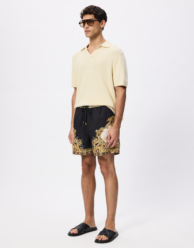 Camilla - Mid Length Boardshort With Elastic Waist